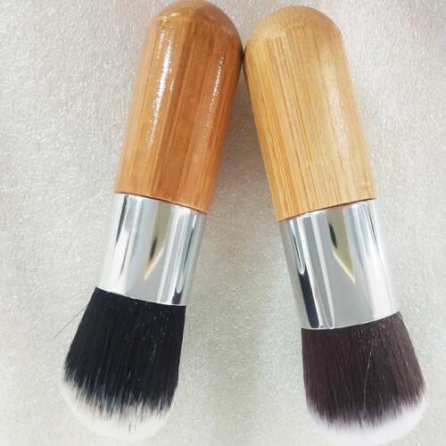 1PCS Professional Makeup brushes Bamboo Handle Powder Concealer Liquid Foundation Makeup Tools Short Round Brush