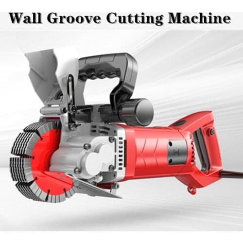 Electric Brick Wall Groove Cutting Machine 220V 4200-6000W Steel Concrete Cutter Slotting Machine Diy Home Decoration Grooving T
