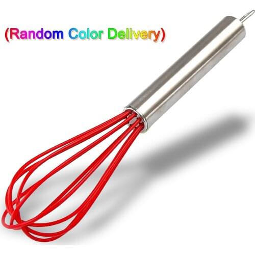 Stainless Steel Egg-beater Manual Whisk Cream Cake Agitator Shaker Mixer - Random color Delivery