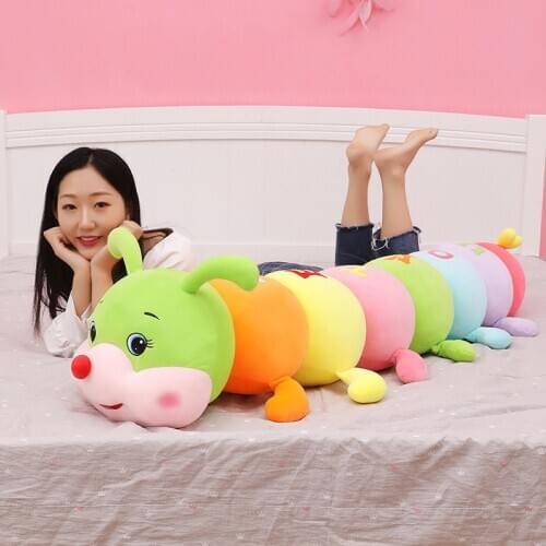 Cartoon Caterpillar Plush Toy Pet Worm Doll Long Strip Large Waist Pillow Doll