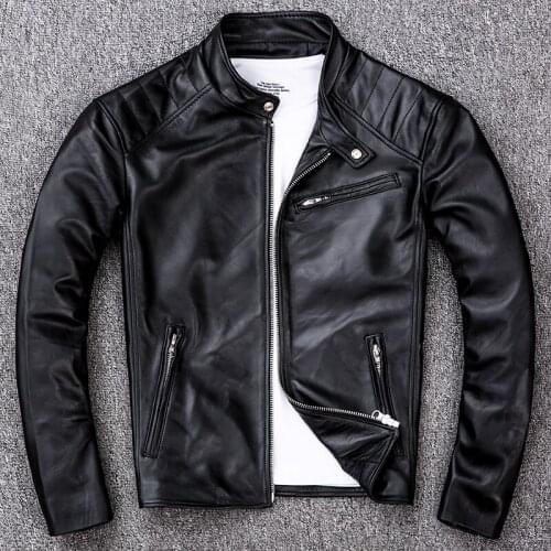 Free shipping.sales Brand soft sheepskin motor coat.mens genuine jacket.slim biker leather clothes.plus size jacket