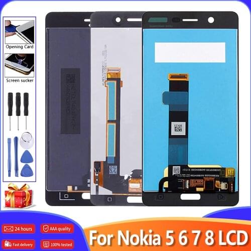 Original OEM LCD For Nokia 8 7 6 5 LCD Screen Display With Touch Panel Digitizer Assembly Replacement For Nokia N8 N7 N6 N5 LCD