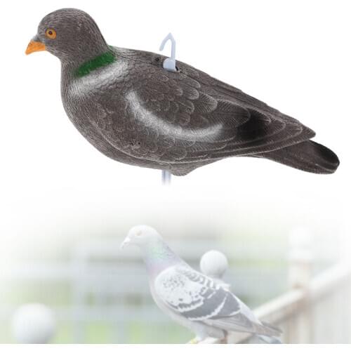 PE Dove Decoy Outdoors Scarecrow Creative Fake Bird Hunting Garden Grey Realistic Yard Hunting Decoy Pest Tree Trap Decor