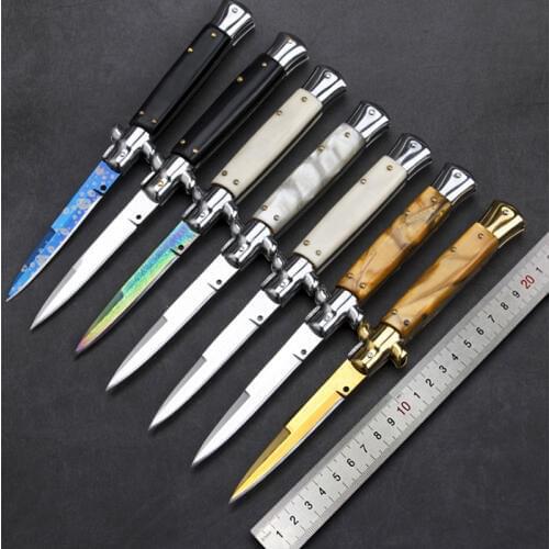 440C 58HRC high quality Stainless Steel outdoor portable pocket knife camping tactical Folding knife Survival EDC Tool Knives