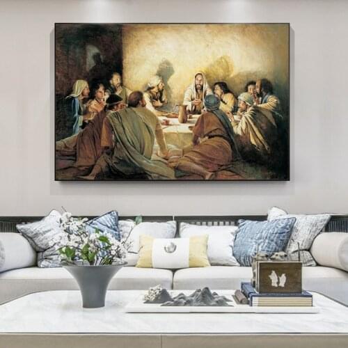 The Last Supper Famous Art Canvas Paintings On the Wall Art Posters And Prints Jesus Canvas Pictures For Living Room Decoration