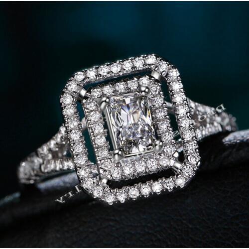 Choucong Wieck Stunning Luxury Jewelry 10kt White Gold Filled GF Handmade AAA CZ Simulated stones Wedding Band Ring Size 5-11