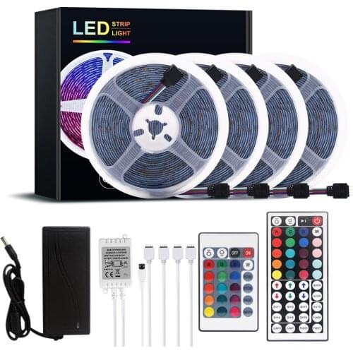 RGB LED Strip Lamp Flexible Light Tape DC12V Strip LED rgb Ribbon Light 5050 TV Backlight Decoration Lighting For Bedroom Indoor