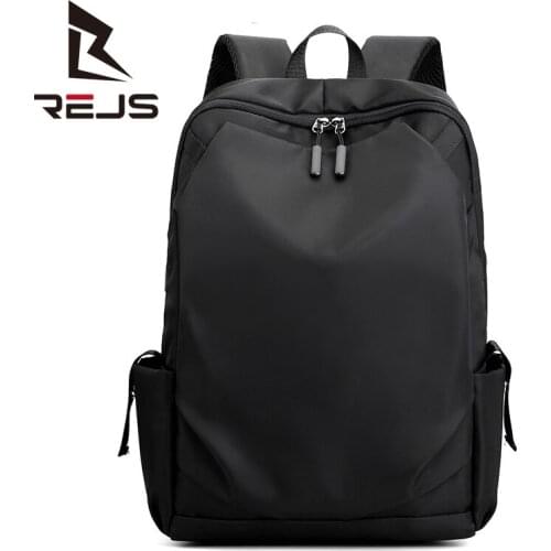 REJS LANGT Casual Backpack Men Fit 14 Inch Laptop Backpacks with Usb Charging Fashion School Bag Waterproof Travel Daypack