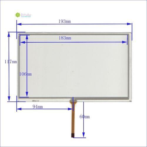 ZhiYuSun XWT212 for AT080TN64 display 193mm*117mm 8inch 4 line For CarDVD touch screen panel 193*117 this is compatible