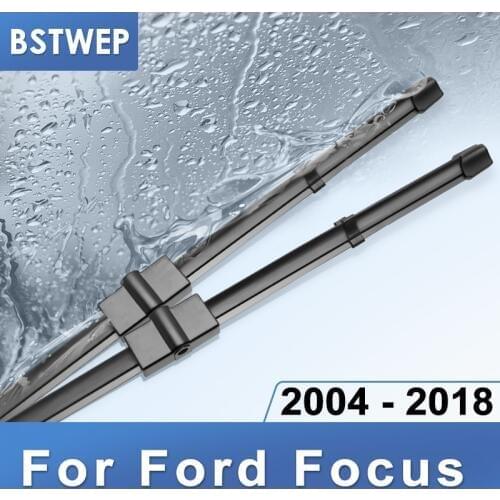 BSTWEP Windscreen Wiper Blades for Ford Focus Mk2 / Mk3 Fit Side Pin / Push Button Arms 2004 - 2018 ( International Model )