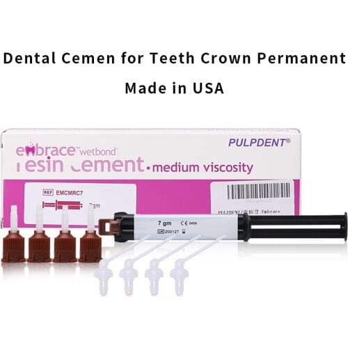 Dental Supplies Pulpdent Teeth Crowns and Bridges Cement Glue Resin Permanent Tooth Caps Universal Self Bonding Dentist Material