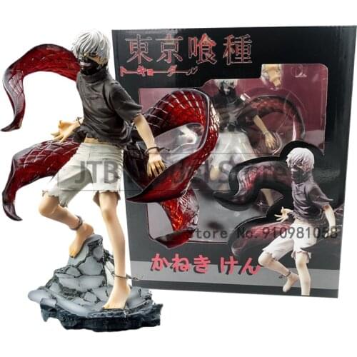 Tokyo Ghoul GK Ken Kaneki Anime Model Battle Version Action Figure 23cm Eyepatch Statue Collection Toys For Kids Desktop Figma