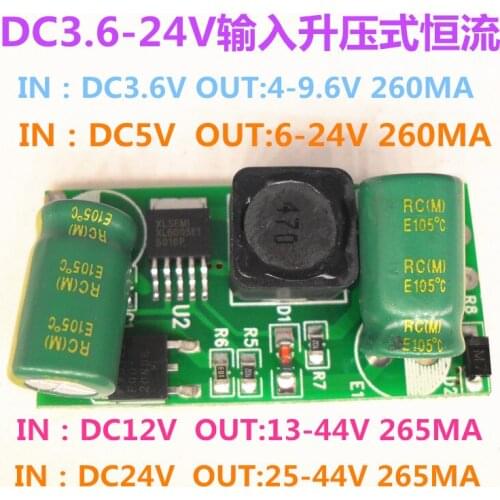 Power Bank DC3.6-24V Boost Output 3-12W LED Constant Current Drive Power Supply with IC Night Market Light Portable Lamp