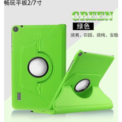 Rotary 360 Degree Rotating Litchi Flip Stand PU Leather Cover Funda Case For Huawei MediaPad T3 7.0 BG2-W09 Honor Play Pad 2 7.0