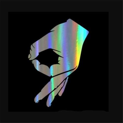 Car Sticker 3D 10x9CM Interesting OK Circle Hand Decoration Stickers Funny Vinyl Car Styling Decal Motorcycle Sticker On Car