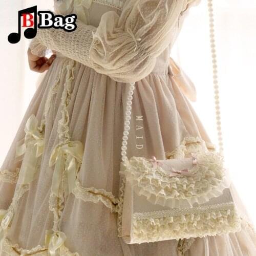 Women Handmade Lolita lace Shoulder bag jk uniform Handbag female Messenger Bag girl Satchel Princess lace single shoulder bag