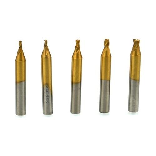 2.5mm HSS Titanized End Mill Milling Key Cutter For Vertical Key Machine Parts