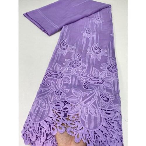 2021Hot Sale Chiffon Fabric Lace African Pure Cotton Soft Lace Fabric New Cord Laces Fabric For Women Dresses NI4974-1