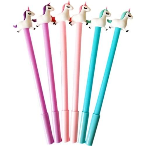 30pcs/lot Kawaii Unicorn Gel Pen Lovely Kids Girls Gifts Supplies for School Office Students 0.5mm Wholesale