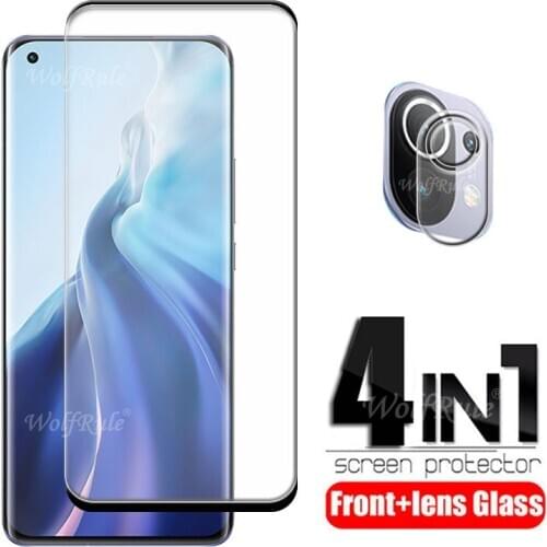 4-in-1 For Xiaomi Mi 11 Glass For Mi 11 Protective Glass Screen Protetor For Xiaomi Mi Note 10 Lite Pro Mi 10 Ultra Pro 11 Glass