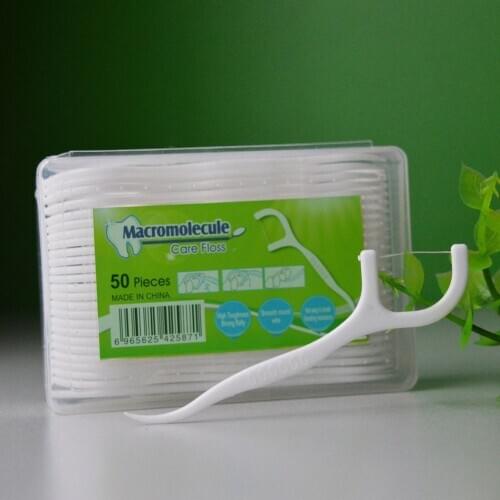 50Pcs Disposable Dental Flosser Interdental Brush Teeth Stick Toothpicks Floss Pick Oral Gum Teeth Cleaning Care Teeth Whitening