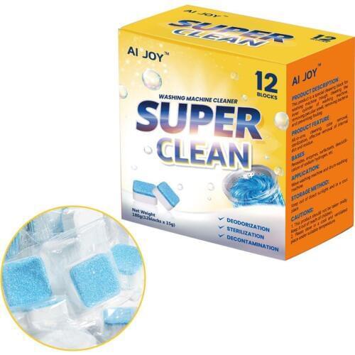 6pcs/8pcs /12pcs Tab Washing Machine Cleaning Washer Detergent Effervescent Tablet Washer Cleaner Machine Slot Cleaning Tablet