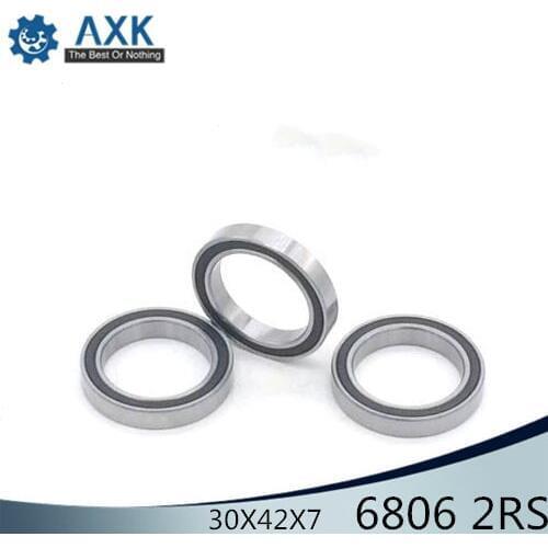 6806-2RS Bearing 10Pcs 30x42x7 mm ABEC-1 Thin Section 6806 2RS Ball Bearings 6806RS 61806 RS