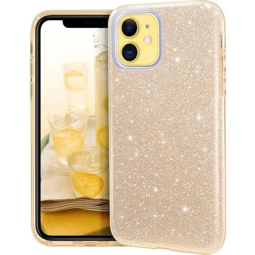 Glitter Case For iPhone 11 Pro Max X XR XS 8 Plus 7 6 6S SE 2 2020 Bling Sparkle Cute Girl Women Shockproof Silicone Cover Gold