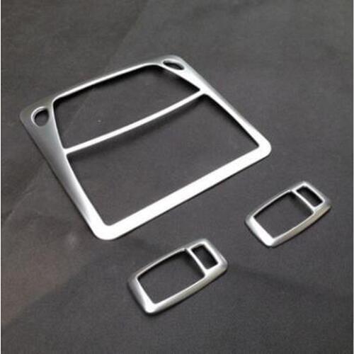 For Nissan X-Trail 2014-2018 3PCS ABS Chrome Car Matte Silver Interior Roof Dome Lamp Reading Cover Trim Car Styling Accessories