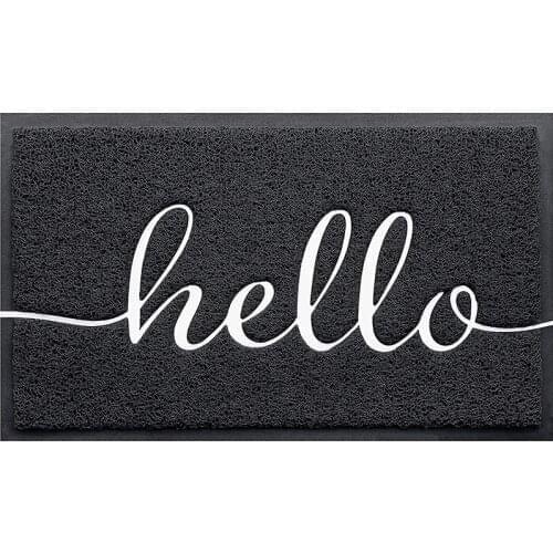Door Mat (30"x17.5") Durable Welcome Low Profile Floor Mat Front Doormat Indoor Outdoor Non Slip Rugs for Ent RR2120