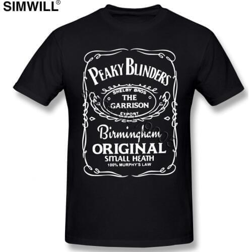 Peaky Blinders T Shirts for Men Custom Cotton T-Shirt O-neck Brand Tees Gifts TV Series Fan Clothing