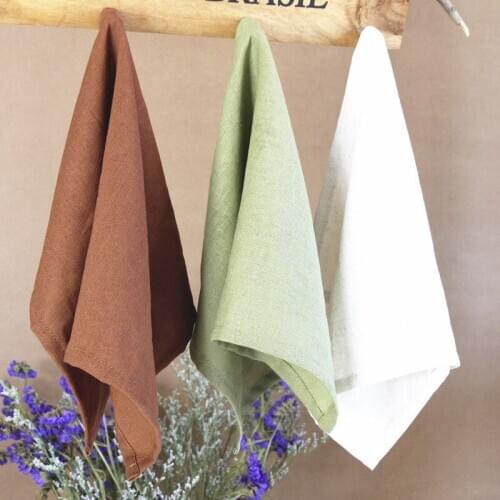 Cotton and linen napkins plain western meal cloth mouth cloth tea cloth home stay cloth table cloth