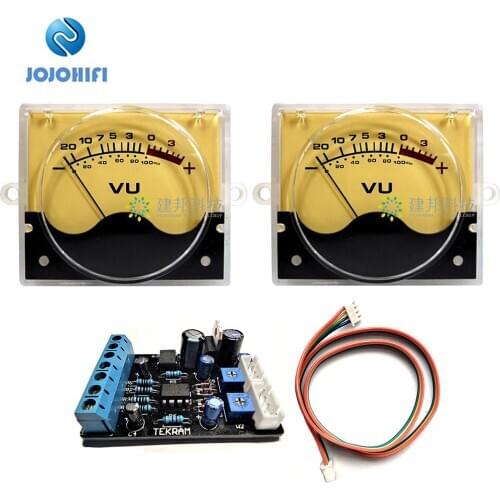 2pcs P-55SI VU Meter + 1pcs Driver Board High Precision Head DB meter Amplifier Audio Panel Level Meter with Backlight