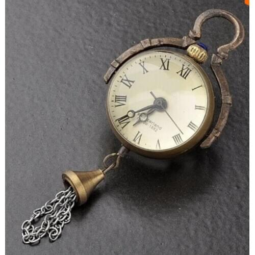 Chinese Brass Glass Pocket Watch Ball Clock,can Work free shipping