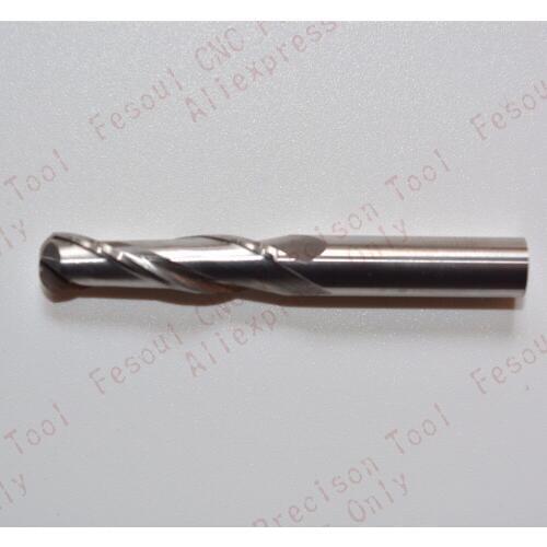 6mm*22mm,1pcs,Free shipping 2 Flutes Ball Head End Mill,CNC milling Cutter,Solid carbide Woodworking relief Bit,wood Cutter