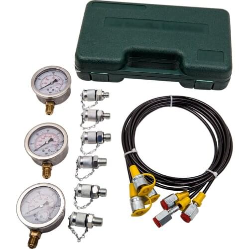 Excavator Hydraulic Pressure Gauge Diagnostic Test Kit 400Bar / 600BAR/8700PSI