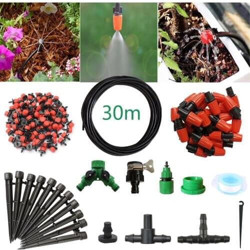 Drip Irrigation Kit;DIY Patio Plant Watering Kit;Garden Irrigation System;Misting Cooling System with Mister Nozzle Sprinkler fo