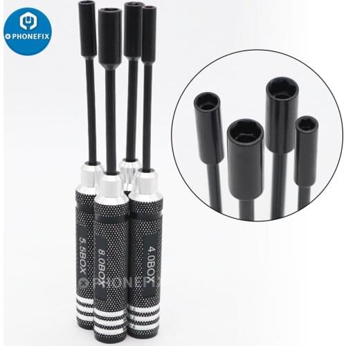 4pcs Hex Socket Screwdriver Repair Tool Kit 4/5.5/7/8mm Hexagon Nut Drivers for RC Quadcopter Helicopter FPV Drone Car Airplane