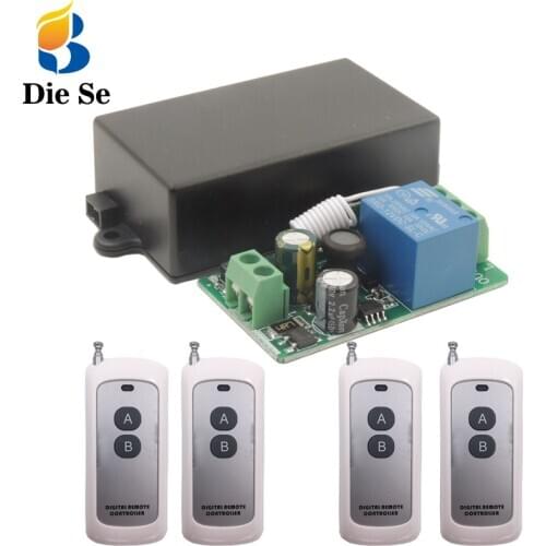 433 MHz rf Remote Control Switch AC 220V 10A 1CH Relay Receiver for universal 500m Light/LED/Fanner/Signal transmission control