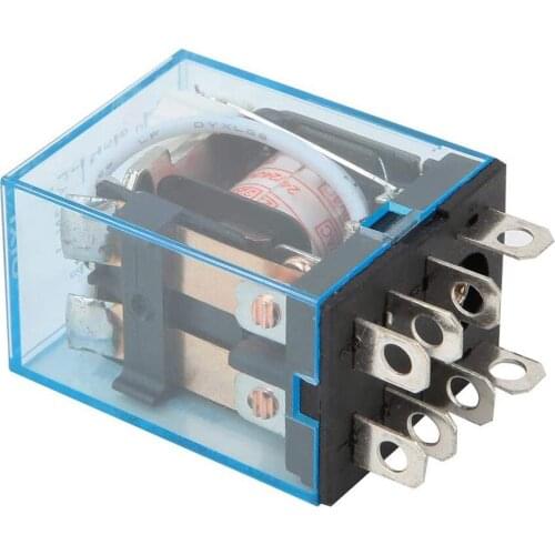 DPDT Relay LY2NJ Silver Contacts W/ Transparent Shell With Socket 12VDC