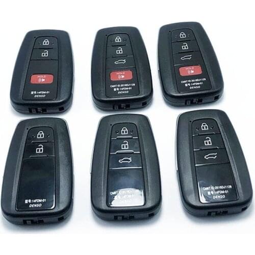 3 Button Replacement Smart Remote Key Shell Case For Toyota Camry Prado With Emergency Insert key Blade (2018 Style)