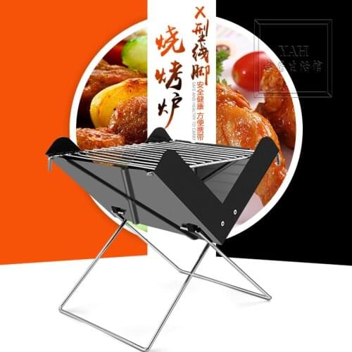 Outdoor Double Oven with Portable Folding Grill Charcoal Grill Size