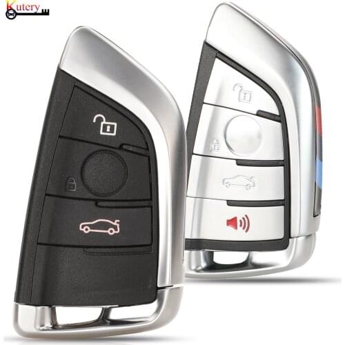 Kutery Remote Smart Car Key Shell Fob Case For BMW F CAS4 5 7 Series X5 X6 2014 2015 2016 3 Buttons Key Cover With Insert Blade