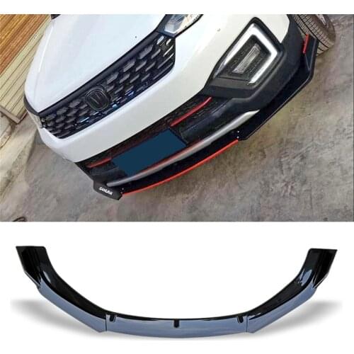 Front Bumper Spoiler Protector Plate Lip Body Kit For Changan CS55 2017 - 2019 Carbon Surface Car Decorative strip Chin Shovel