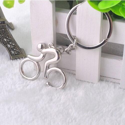 1pcs Cycling Beer Bottle Opener Sport Man Keychain Metal Bicycle Bike Cycling Riding Keyring Key Chains Hanging Accessories