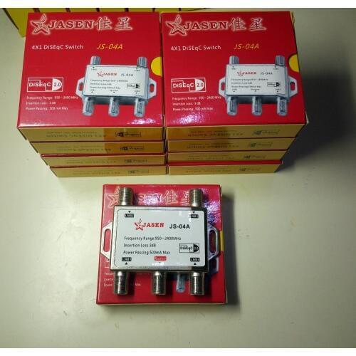 2 PCS JASEN JS-04A 4X1 DiSEqC Switch Satellites FTA TV LNB Switch For Satellite Receiver