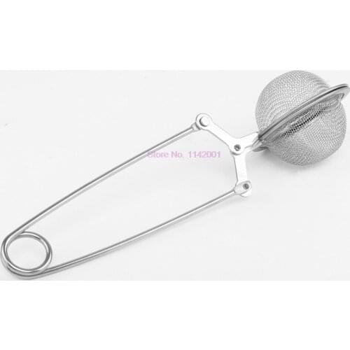 500Pcs Stainless Strainer Steel Mesh Ball Tea Leaves Filter Squeeze Locking Spoon High Quality Ball Infuser Tea Making Tools