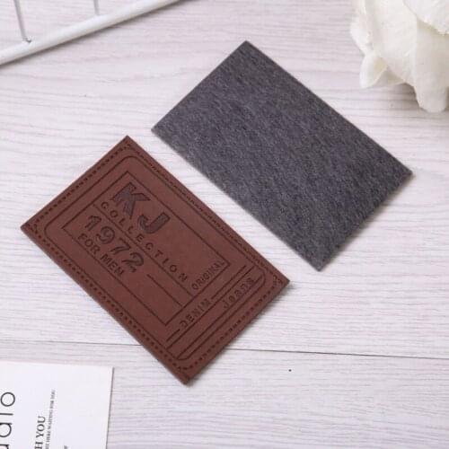 Garment Accessory Maker Sew On Custom Logo Leather Patches Label For Clothing Heat Transfer Leather Tag For Dress