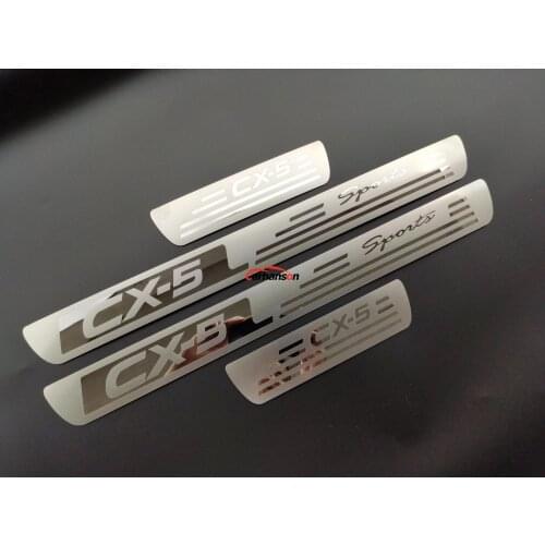 Auto Styling For Mazda Cx 5 Cx5 Cx-5 Accessories Stainless Steel Door Sill Covers Scuff Plates Car Sticker 2013 2011 2014 2015