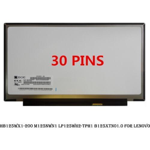 FREE SHIPPING 12.5'' lcd matrix HB125WX1-200 M125NWN1 LP125WH2-TPH1 B125XTN01.0 For Lenovo X240 K2450 K20-80 1366*768 30PIN